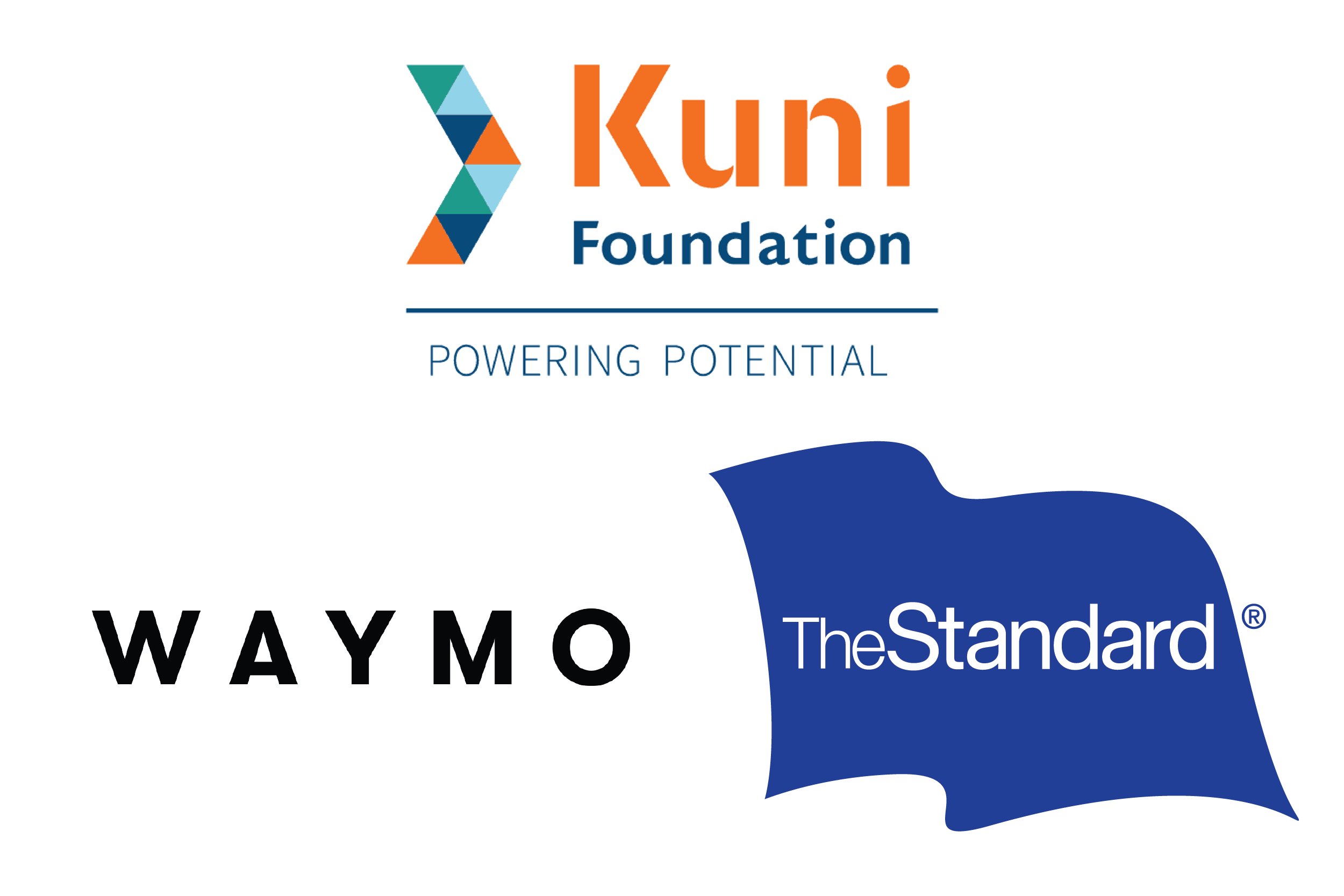 Silver sponsors, Kuni Foundation, Waymo and, The standard.